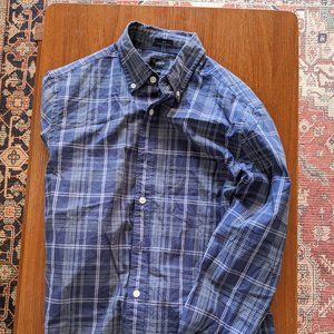 J Crew Slim Shirt Purple and Gray Checks - Small